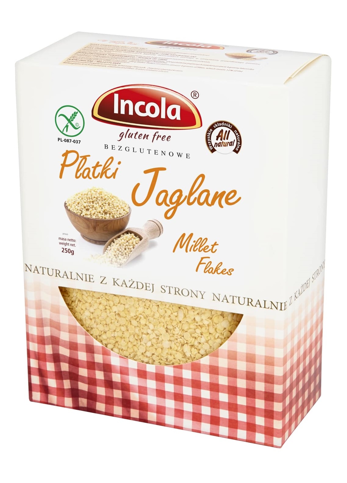 Incola Płatki jaglane bezglutenowe 250 g sklep Bee.pl