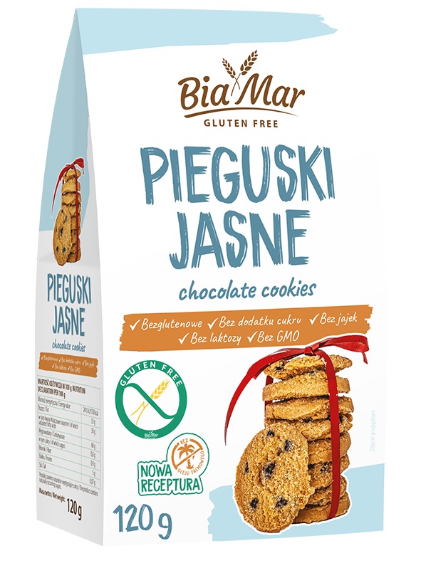 BiaMar Ciastka Pieguski jasne bezglutenowe bez dodatku cukru 120 g