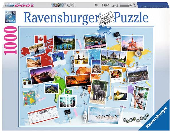Puzzle 1000el Podróż Dookoła świata 196432 Ravensburger Sklep Beepl 2004