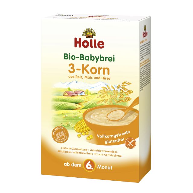 Holle Kaszka 3 zboża bezmleczna bez glutenu 250 g Bio sklep Bee.pl